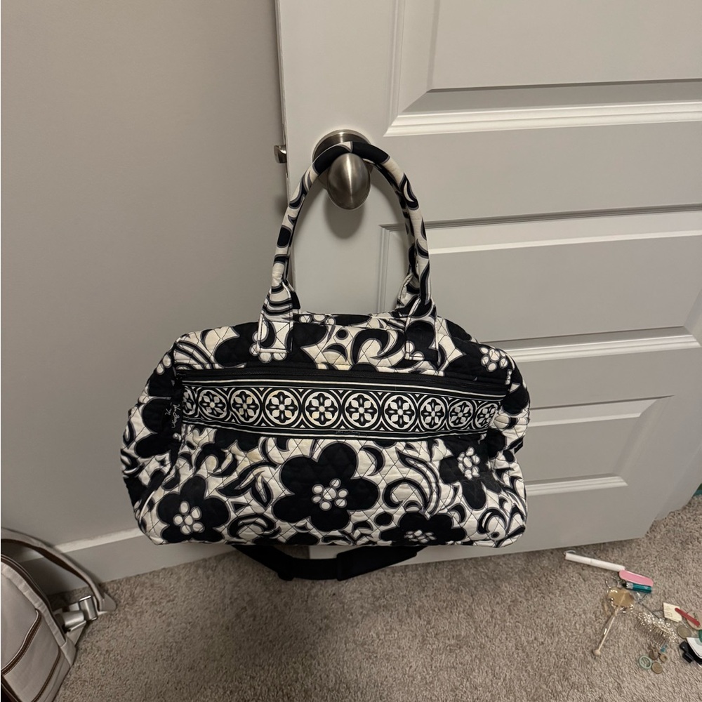 Vera Bradley Floral Black and White Tote Bag